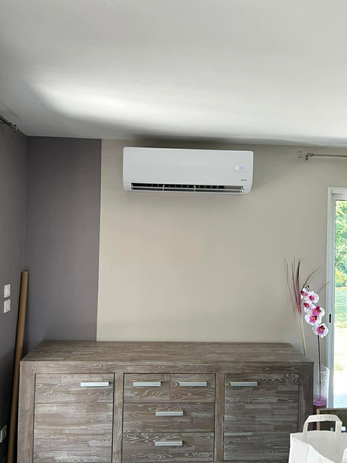 Installation climatisation dans un salon