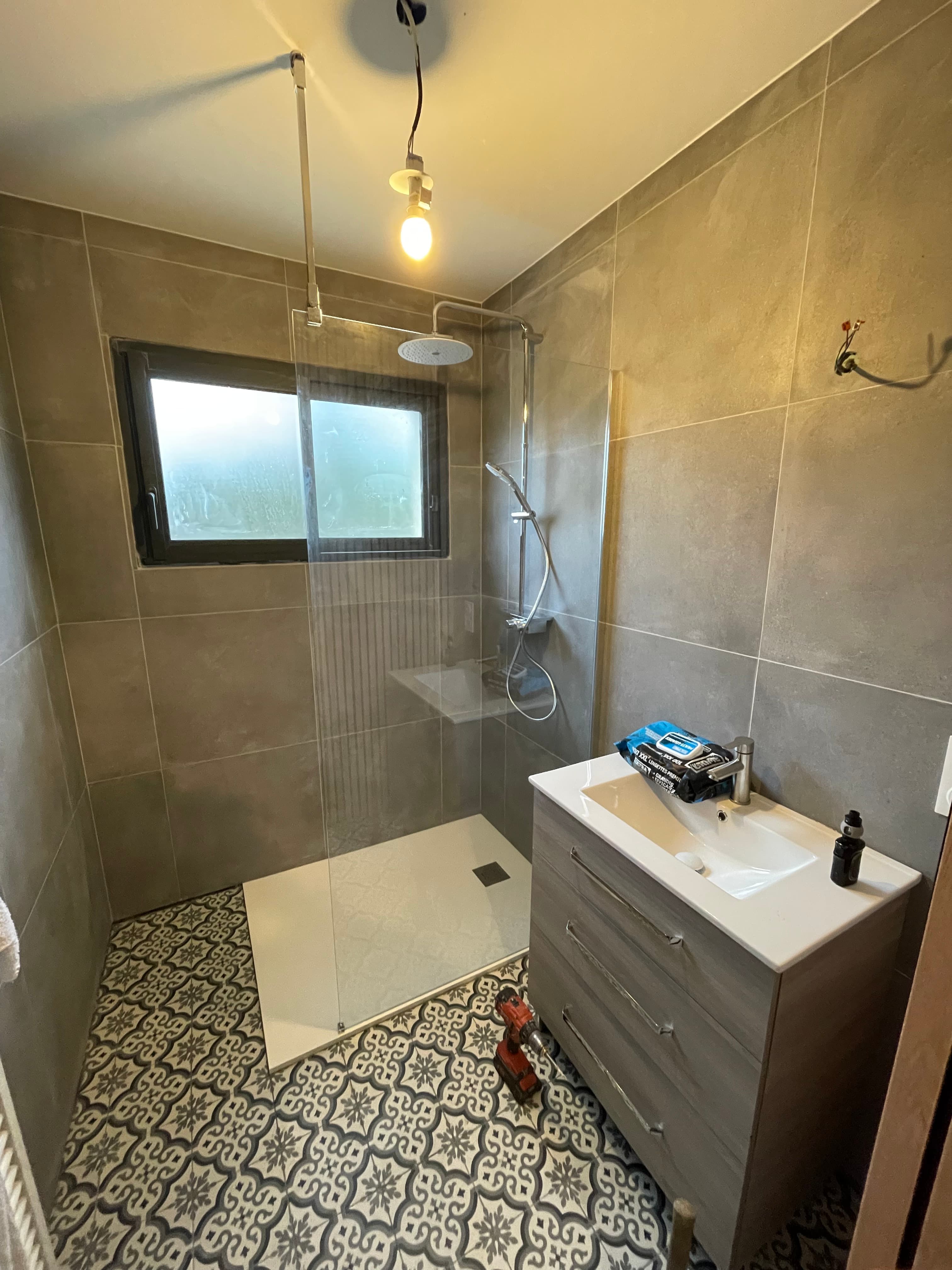 Installation climatisation dans un salon